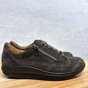 Ganter Aktiv Dark Gray Suede Zip Orthotic Sneakers Size 6.5G Womens US 8.5